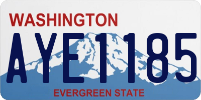 WA license plate AYE1185