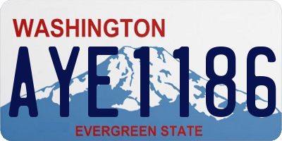 WA license plate AYE1186