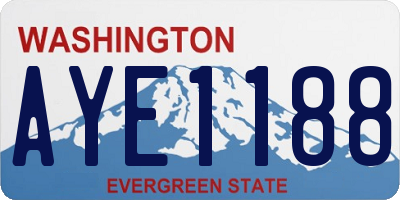 WA license plate AYE1188