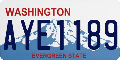 WA license plate AYE1189