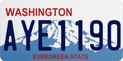 WA license plate AYE1190