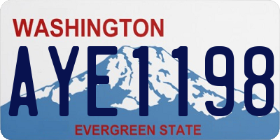 WA license plate AYE1198