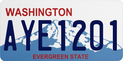 WA license plate AYE1201