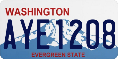 WA license plate AYE1208