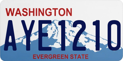 WA license plate AYE1210