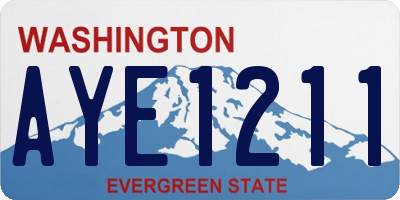WA license plate AYE1211