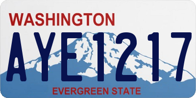WA license plate AYE1217