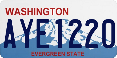 WA license plate AYE1220