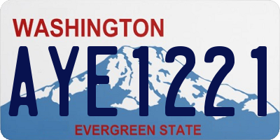 WA license plate AYE1221