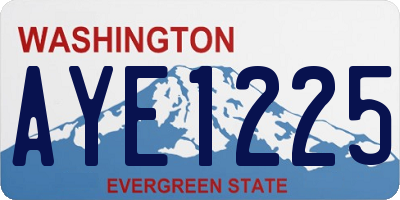 WA license plate AYE1225