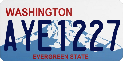 WA license plate AYE1227
