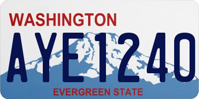 WA license plate AYE1240