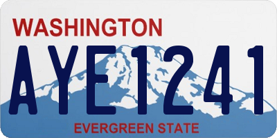 WA license plate AYE1241