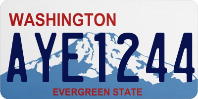 WA license plate AYE1244