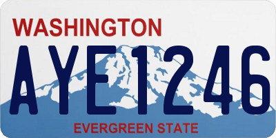 WA license plate AYE1246