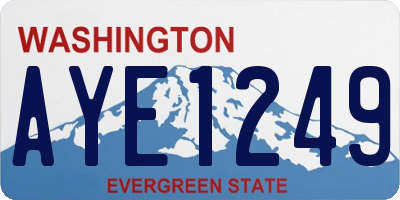 WA license plate AYE1249