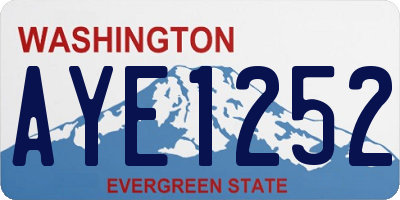 WA license plate AYE1252