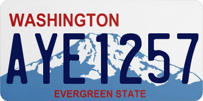 WA license plate AYE1257