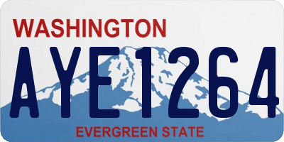 WA license plate AYE1264