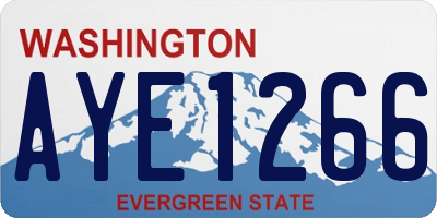 WA license plate AYE1266