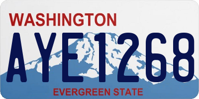 WA license plate AYE1268