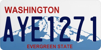 WA license plate AYE1271
