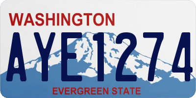 WA license plate AYE1274