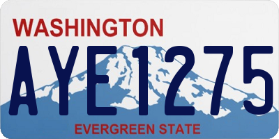 WA license plate AYE1275