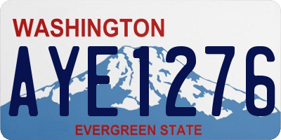 WA license plate AYE1276