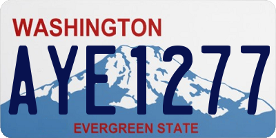 WA license plate AYE1277