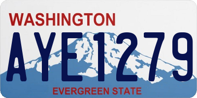 WA license plate AYE1279