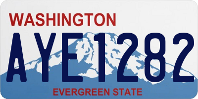WA license plate AYE1282