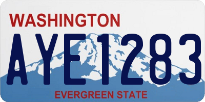 WA license plate AYE1283