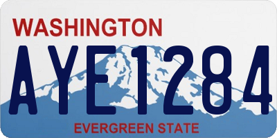 WA license plate AYE1284