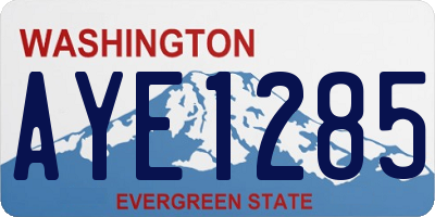 WA license plate AYE1285