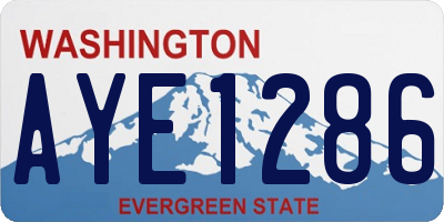 WA license plate AYE1286