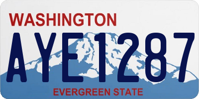 WA license plate AYE1287