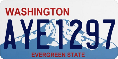 WA license plate AYE1297