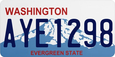 WA license plate AYE1298