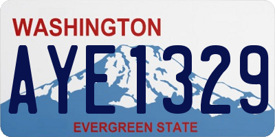WA license plate AYE1329