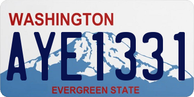WA license plate AYE1331