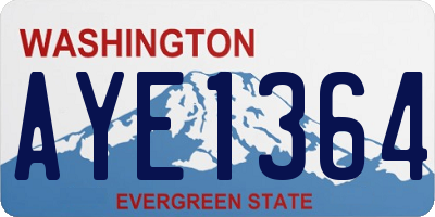 WA license plate AYE1364
