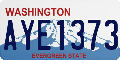 WA license plate AYE1373