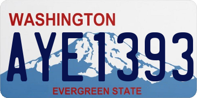 WA license plate AYE1393