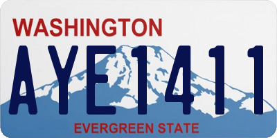 WA license plate AYE1411
