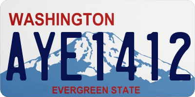 WA license plate AYE1412
