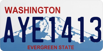 WA license plate AYE1413