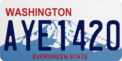 WA license plate AYE1420