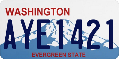 WA license plate AYE1421