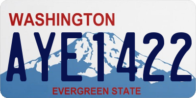 WA license plate AYE1422